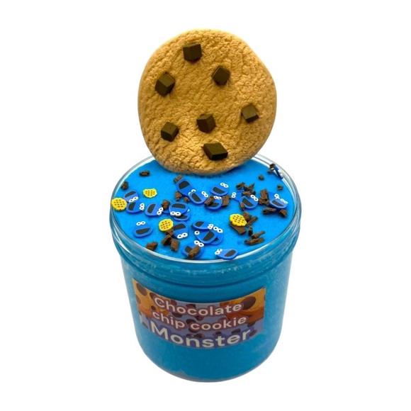 Chocolate Chip Cookie Monster Scented Cloud Dough Blue Slime 8 oz - Picture 2 of 3